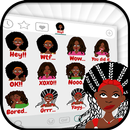 Sassy Black Girls Emoji Stickers APK