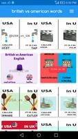 british vs american words Affiche