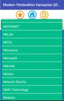 Modem Varsayılan Şifreleri Ekran Görüntüsü 1