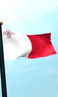Malta Bandera 3D Gratis Fondos captura de pantalla 3