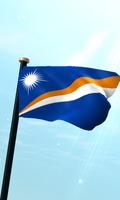 Marshall Islands Flag 3D Free poster