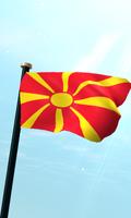 Makedonia Drapeau 3D Gratuit Affiche