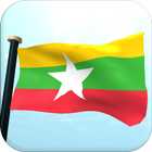 Myanmar Flaga 3D Bezpłatne ikona