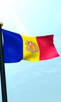 Andorra Flag 3D Free Wallpaper اسکرین شاٹ 3