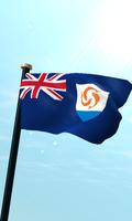 Anguilla Drapeau 3D Affiche