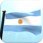 Argentina Flag 3D Free آئیکن