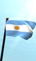 Argentina Flag 3D Free پوسٹر