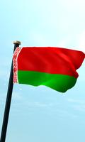 Belarus Flag 3D Free Wallpaper poster
