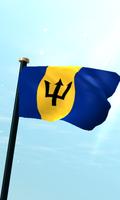 Barbados Bandeira 3D Gratuito Cartaz