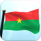 Burkina Faso Drapeau 3D icône