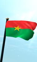 Burkina Faso Drapeau 3D Affiche