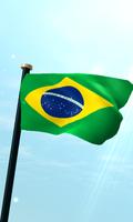 Brasilia Drapeau 3D Gratuit Affiche