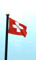 Suiza Bandera 3D Gratis Fondos captura de pantalla 1