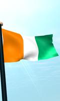 Côte d'Ivoire Cờ 3D Hình Nền ảnh chụp màn hình 3