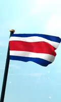 Costa Rica Flagge 3D Plakat