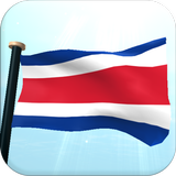 Costa Rica Flag 3D Free icon