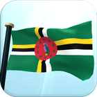 Dominica Flag 3D Free آئیکن
