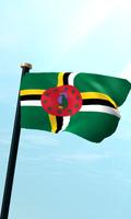 Dominica Drapeau 3D Gratuit Affiche