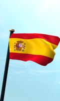 Spain Flag 3D Free Wallpaper poster