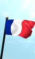 France Drapeau 3D Gratuit Affiche
