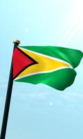 Guyana Drapeau 3D Gratuit Affiche