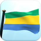 Gabon Flag 3D Free Wallpaper icon
