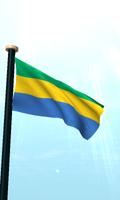 Gabon Flag 3D Free Wallpaper screenshot 1
