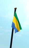 Gabon Flag 3D Free Wallpaper screenshot 2