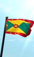 Grenada Flag 3D Free Wallpaper poster