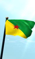 Frans-Guyana Vlag 3D Gratis-poster