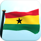 Ghana Drapeau 3D Gratuit icône