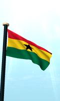 Ghana Flag 3D Free Wallpaper screenshot 1