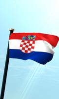 Kroatia Drapeau 3D Gratuit Affiche
