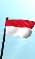 Indonesia Drapeau 3D Gratuit Affiche