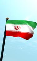 Iran Flag 3D Free Wallpaper poster