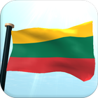 Lithuania Flag 3D Free آئیکن