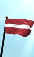 Latvia Drapeau 3D Gratuit Affiche