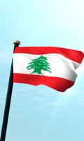 Libanon Drapeau 3D Gratuit Affiche