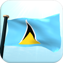 Saint Lucia Cờ 3D Hình Nền APK