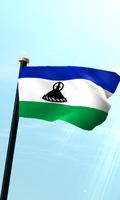 Lesotho Flag 3D Free Wallpaper poster