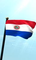 Paraguay Flag 3D Free poster