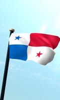 Panama Flag 3D Free Wallpaper poster