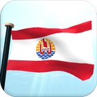 Polinésia Francesa Bandeira 3D ícone