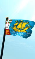 Saint Pierre and Miquelon Flag poster