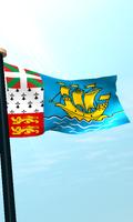 성 피에르 미클롱 국기 3D 무료 라이브 배경화면 스크린샷 3