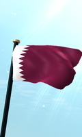 Katar Bandera 3D Gratis Fondos Poster