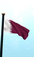 Katar Bandera 3D Gratis Fondos captura de pantalla 1