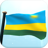 Ruanda Drapeau 3D Gratuit icône