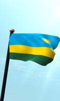 Ruanda Drapeau 3D Gratuit Affiche