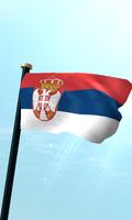 Serbia Drapeau 3D Gratuit Affiche